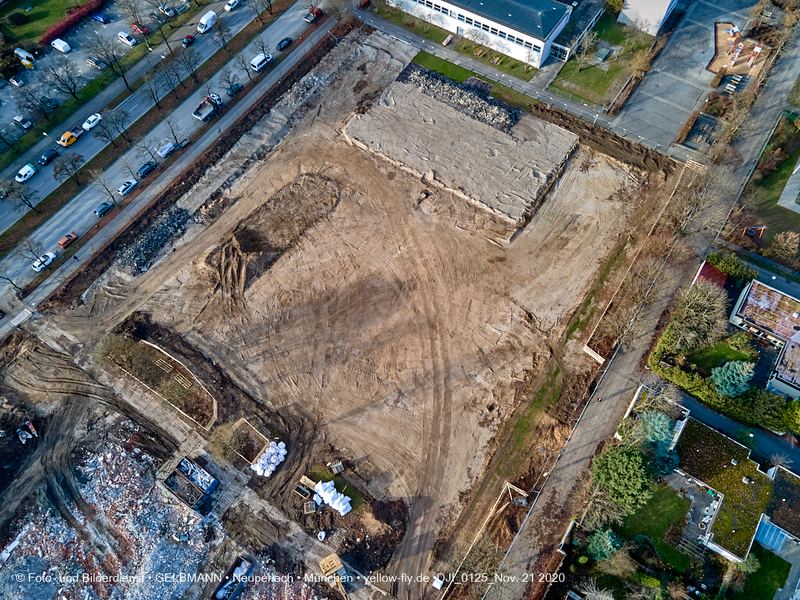 21.11.2020 - Bauplatz der Grundschule in Neuperlach in München